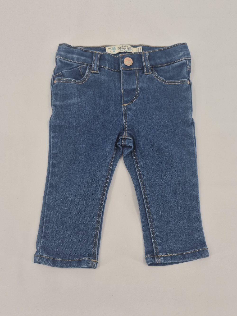 Zara Baby Girl Denim Makers Skinny Blue Jeans Size 3-6 Months Trendy